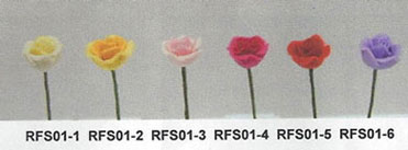 Dollhouse Miniature Sm.Rose Stems-White/Set Of 12